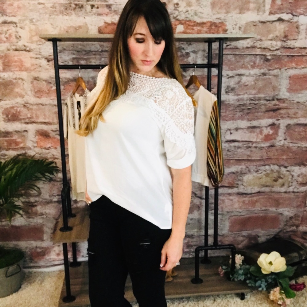 White crochet top